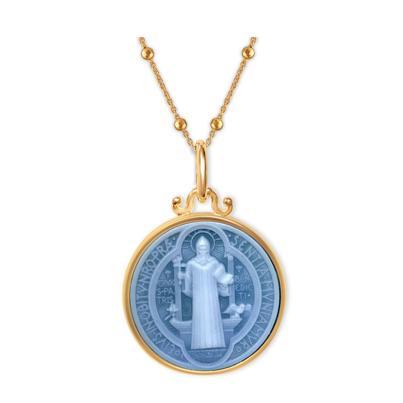 Saint Benedict Religios Medal Agate
