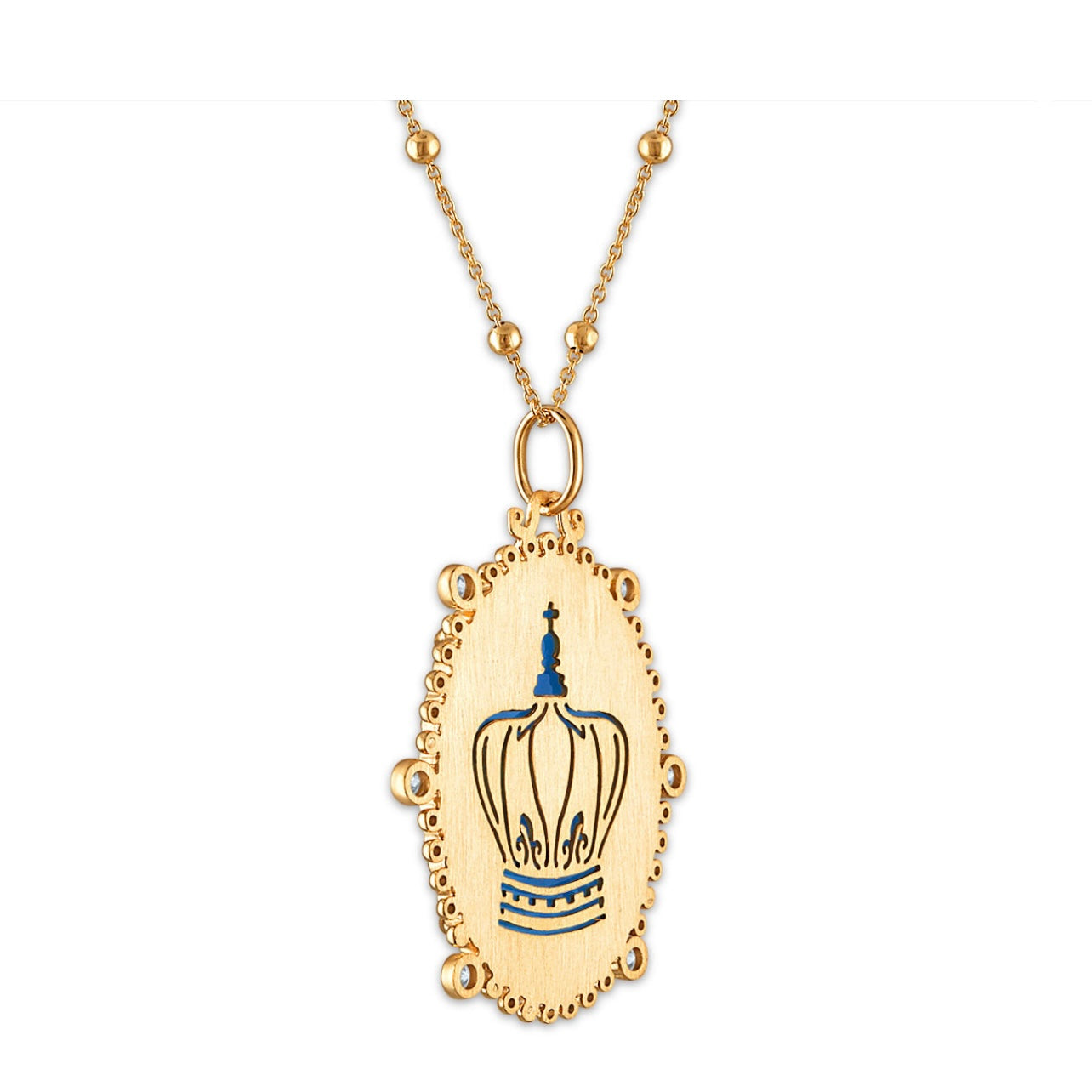 Emperatriz Guadalupe Medal Blue Agate