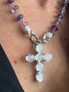 Moonstone Cross on Silver