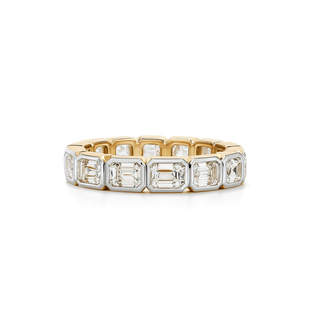 Emerald Cut Lab Diamond Band