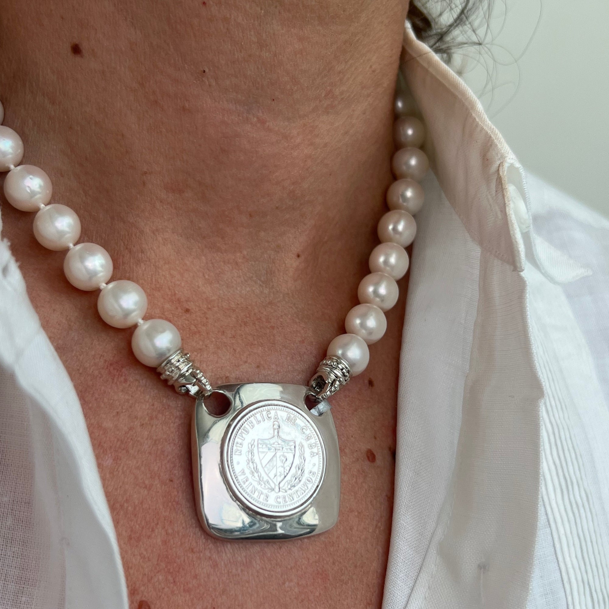 Square Cuban Crest Pendant