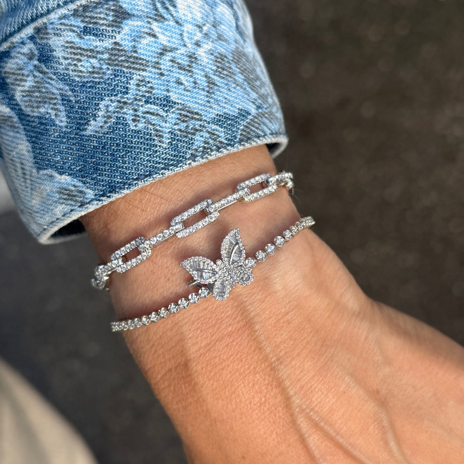Diamond Butterfly Tennis Bracelet