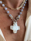 Angelite Rosary Style Necklace (Copy)