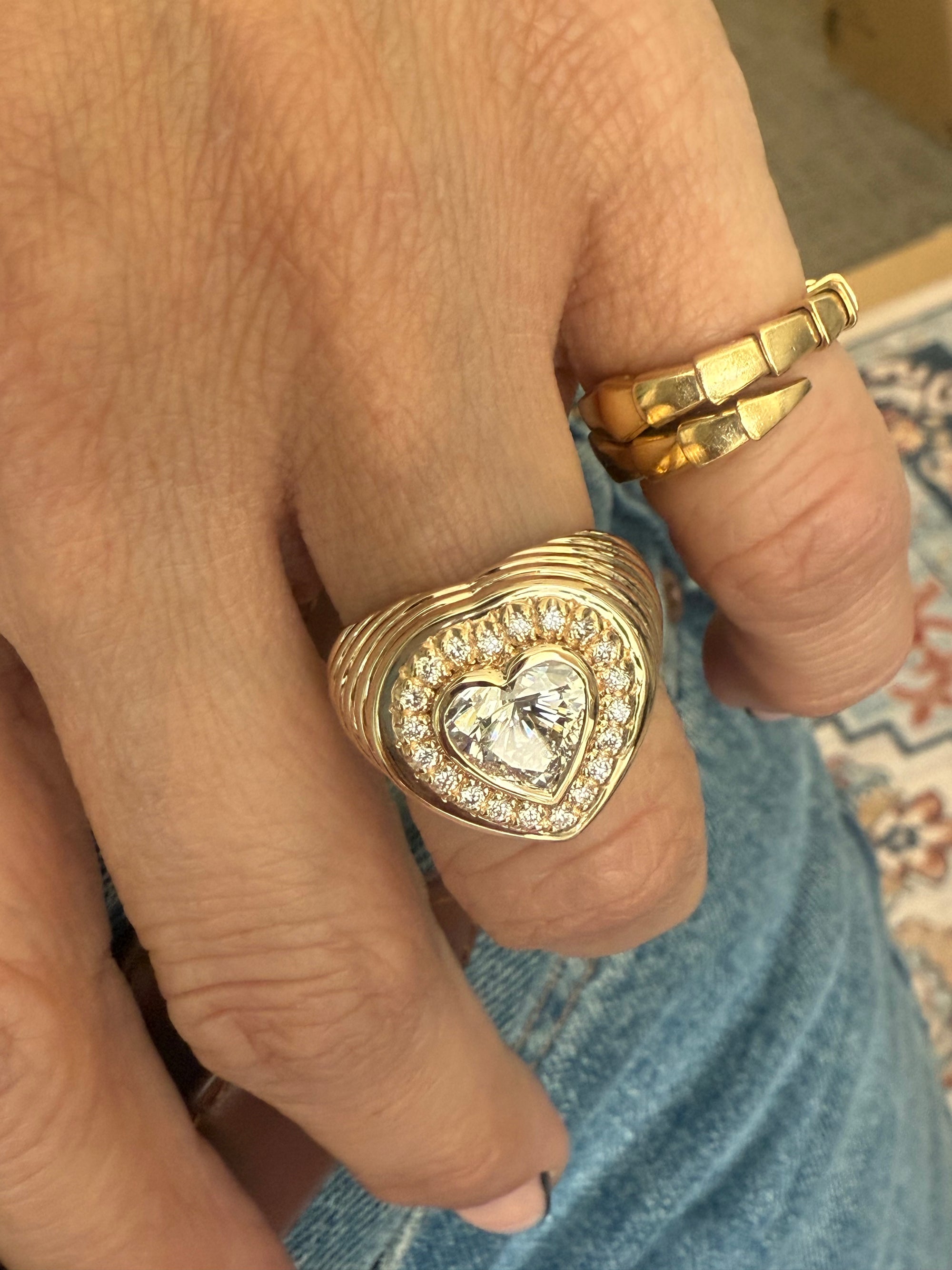 1990 Diamond Heart Ring