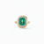 Emerald Cut Emerald and Diamond Ring