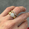 Yellow Gold Wavy Diamond Ring