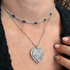 Baguette Diamond Heart Pendant Necklace