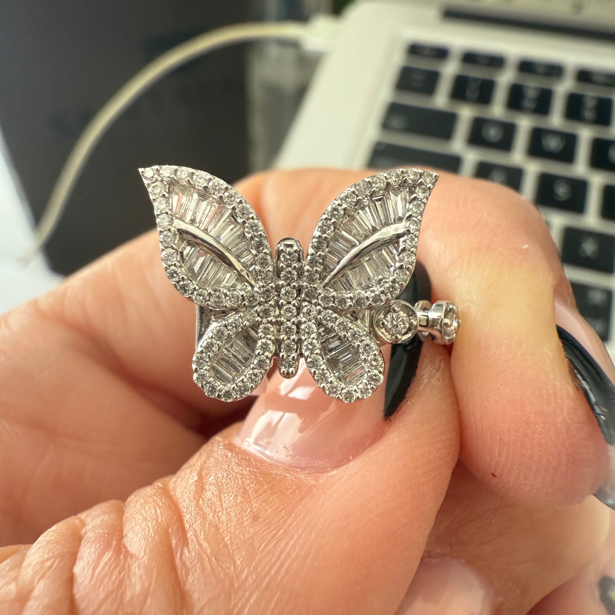 Diamond Butterfly Tennis Bracelet