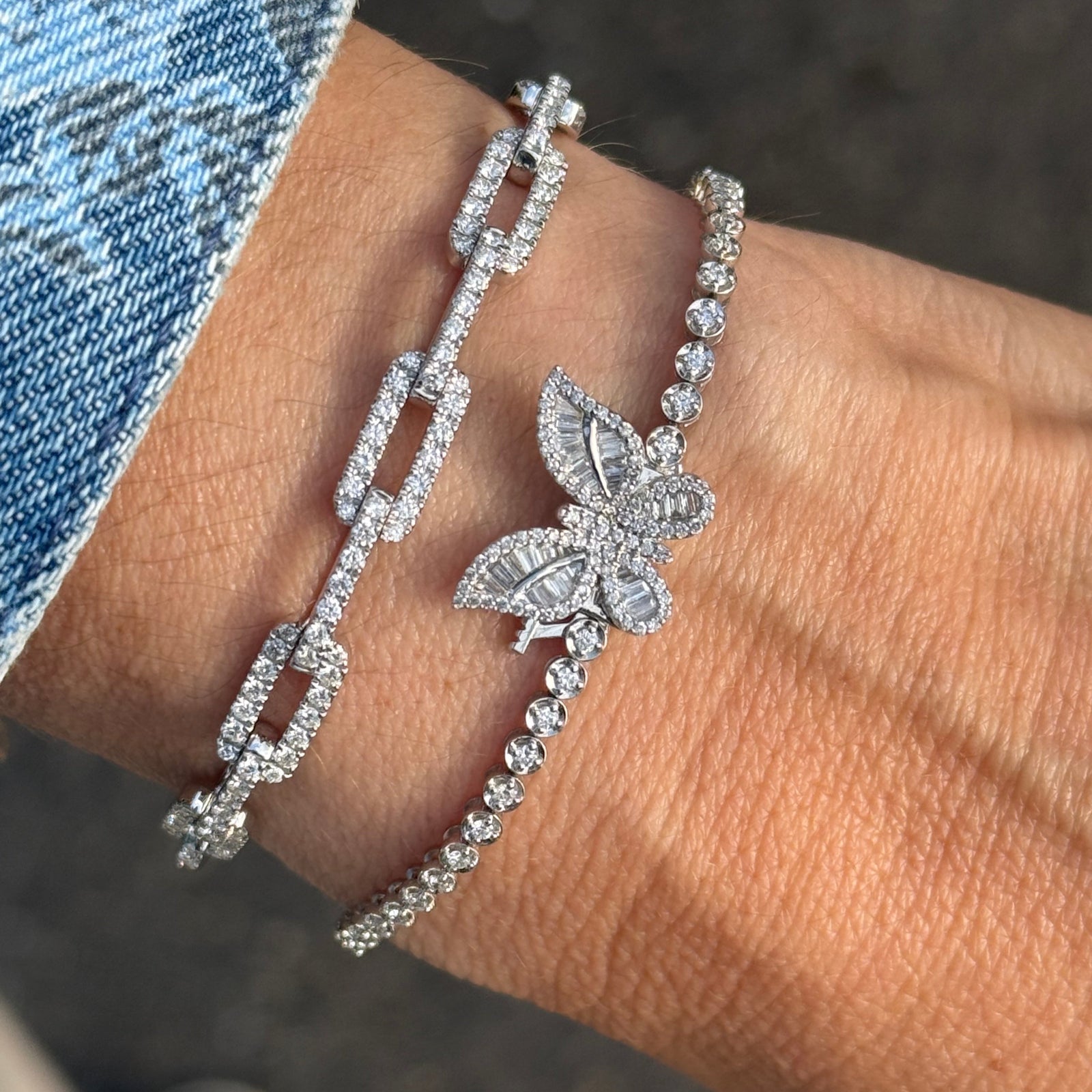 Diamond Butterfly Tennis Bracelet