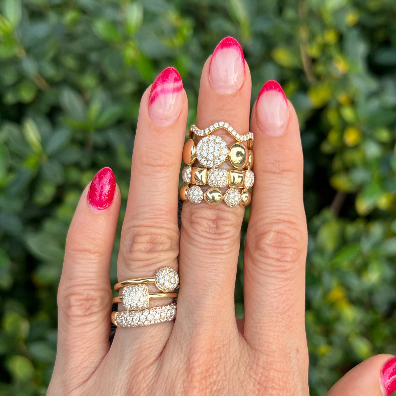 Yellow Gold Pave Diamond Band