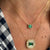 Emerald and Diamond Pendant Necklace