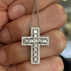 Emerald Cut Diamond Cross