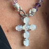 Moonstone Cross on Silver