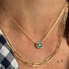 Emerald and Diamond Pendant Necklace