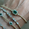 Yellow Gold Emerald Bangle