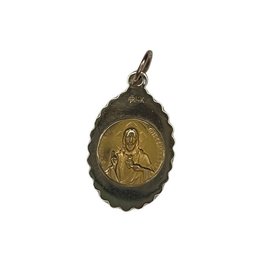 Small Oval Scalloped Scapular Medal