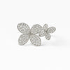 Diamond Flower Clover Ring