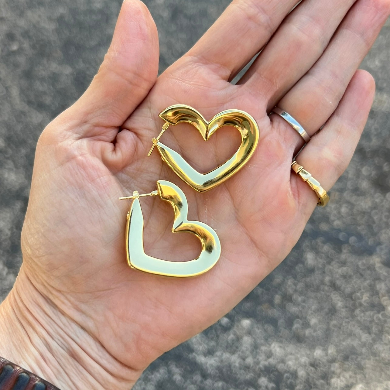 Large Heart Hoop Earring