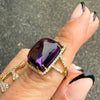 Amethyst and Diamond Ring