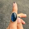 Labradorite and Diamond RIng