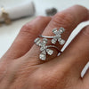 White Gold Butterfly RIng