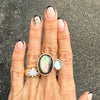 Mother of Pearl and Moonstone Ring