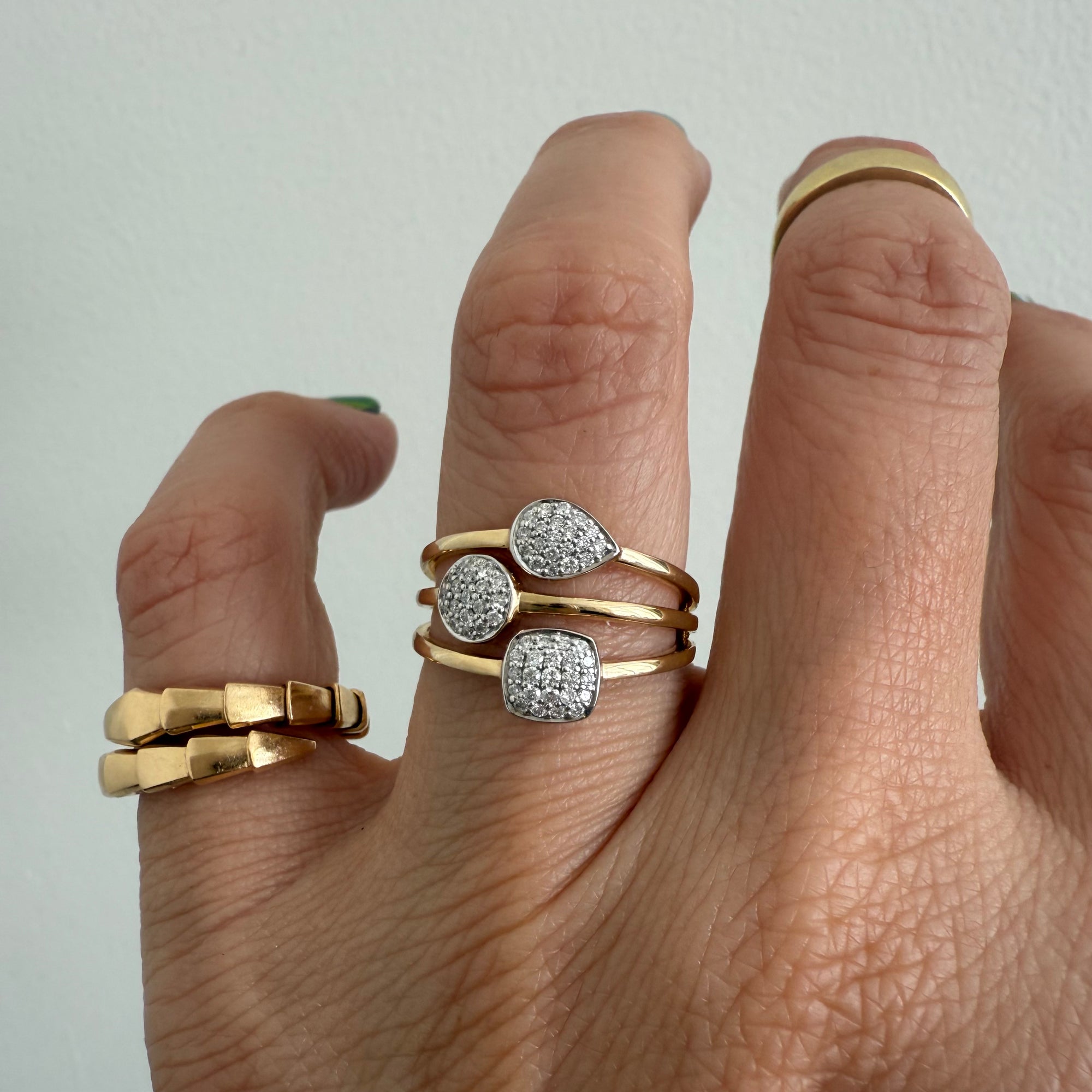 Triple Band Ring 14K