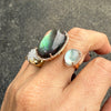 Mother of Pearl and Moonstone Ring