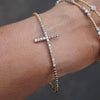 Diamond Cross Bangle Bracelet