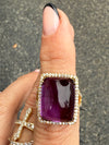 Amethyst and Diamond Ring