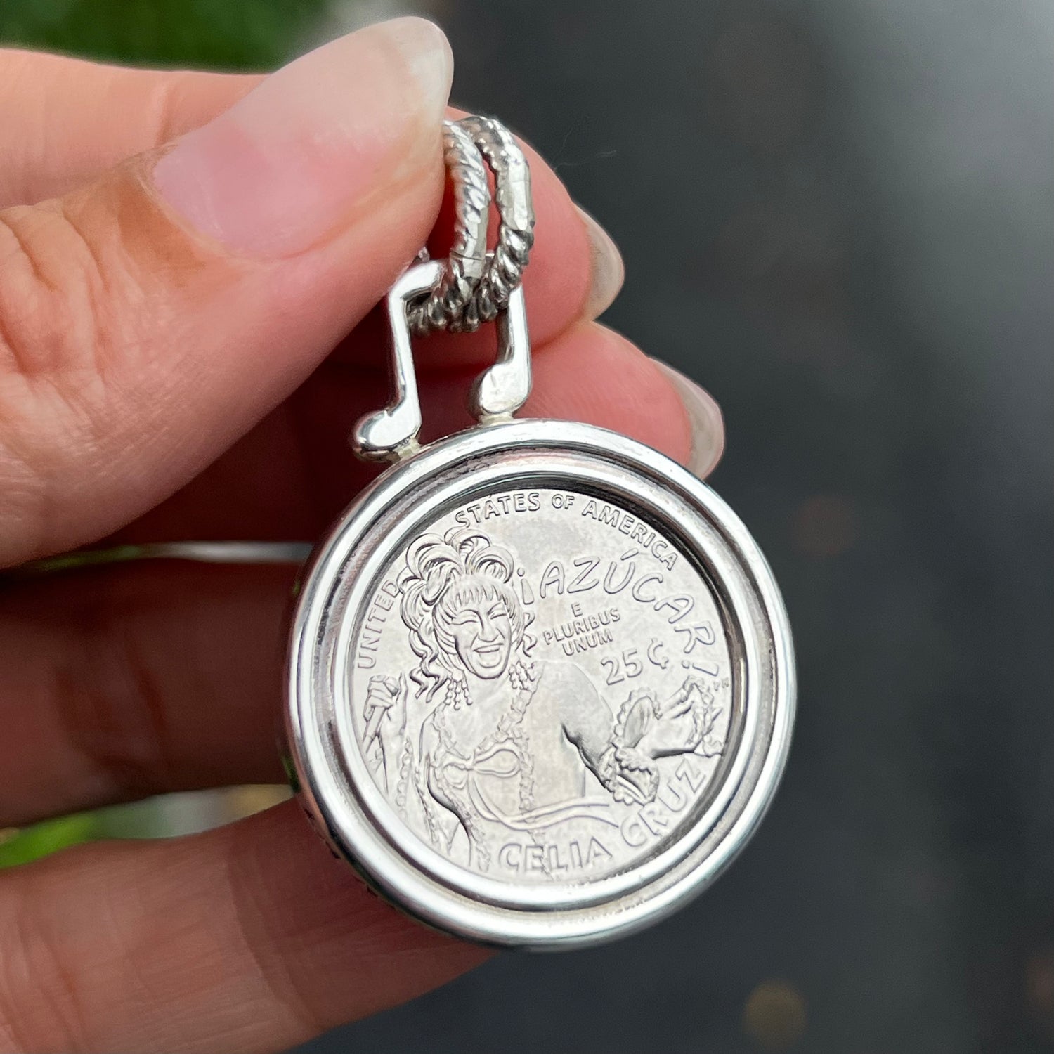 Celia Cruz Quarter Pendant