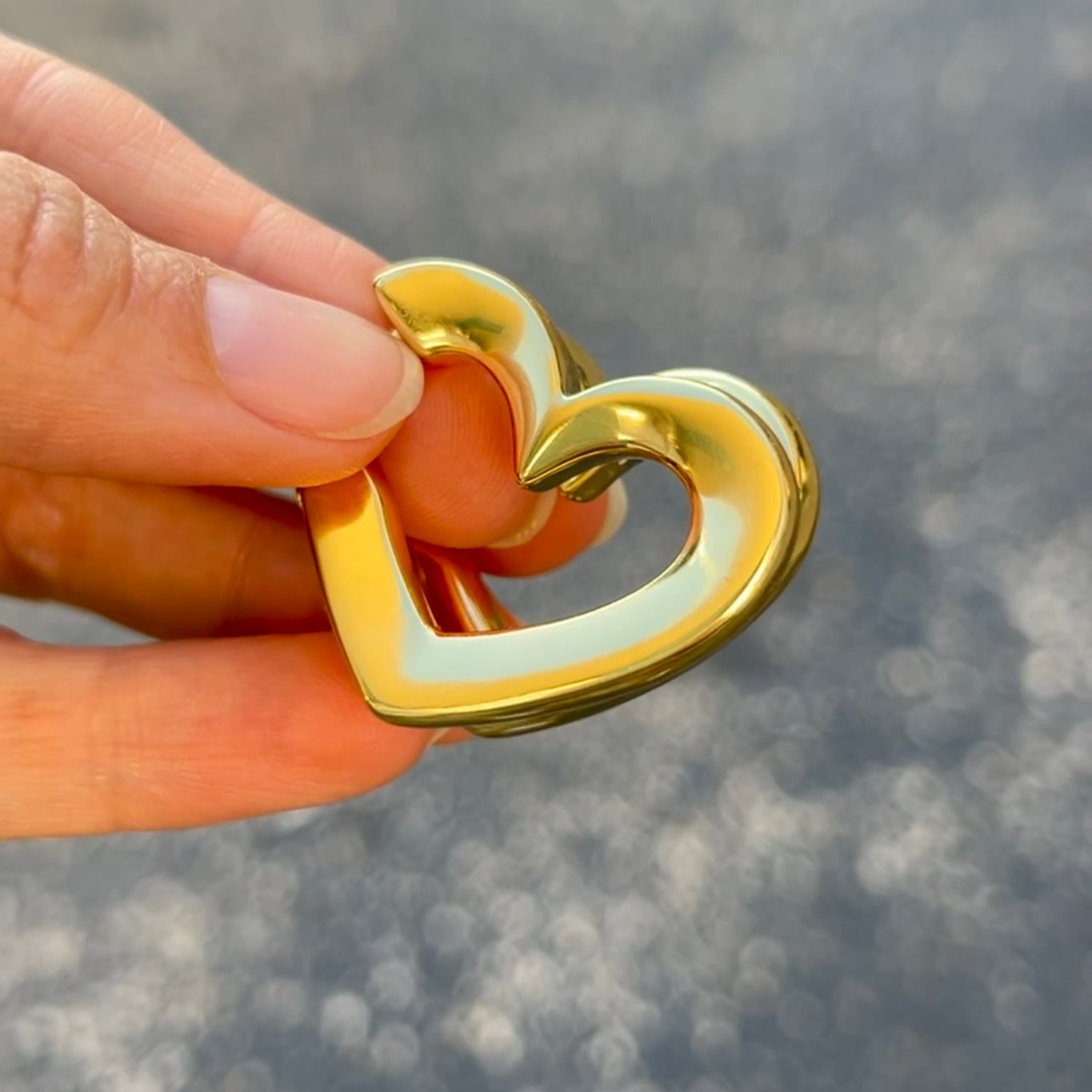 Large Heart Hoop Earring