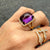 Amethyst and Diamond Ring