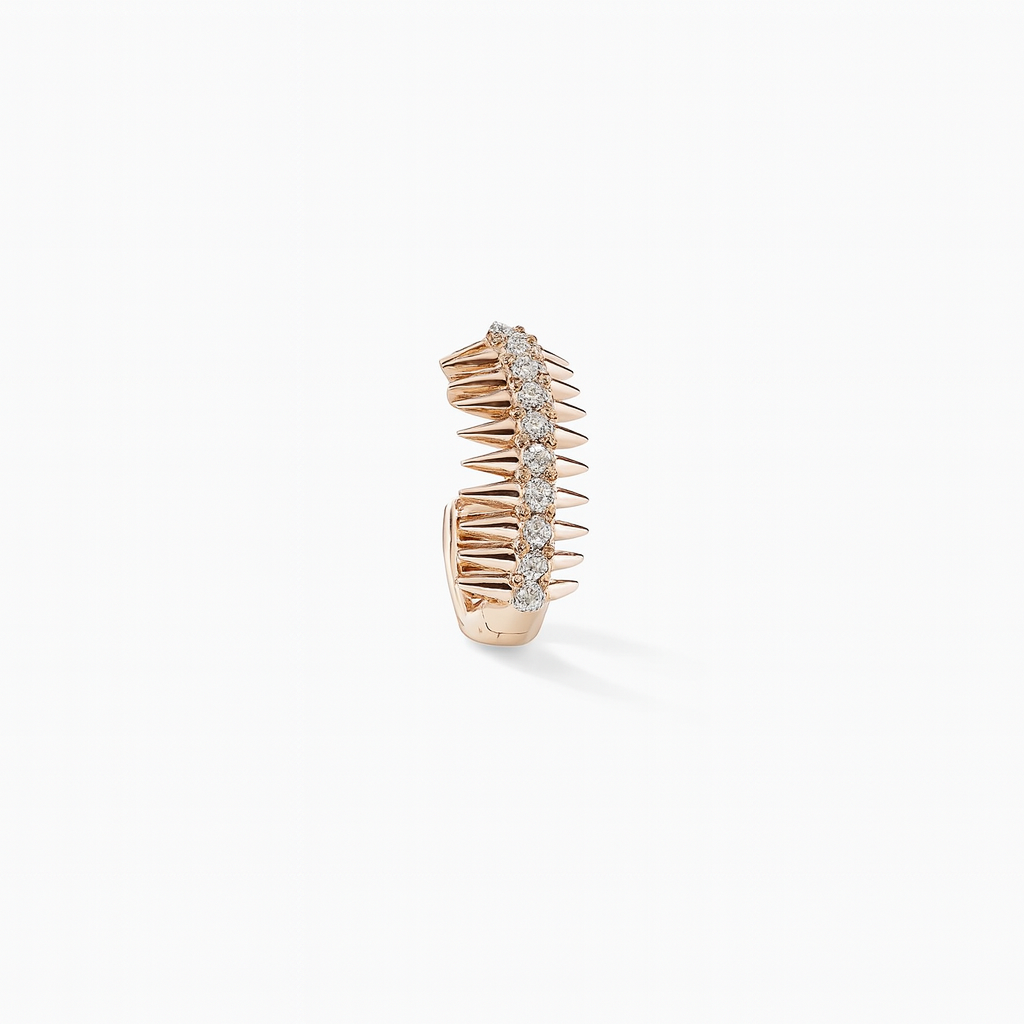 Diamond Spike Ear Cuff 14K
