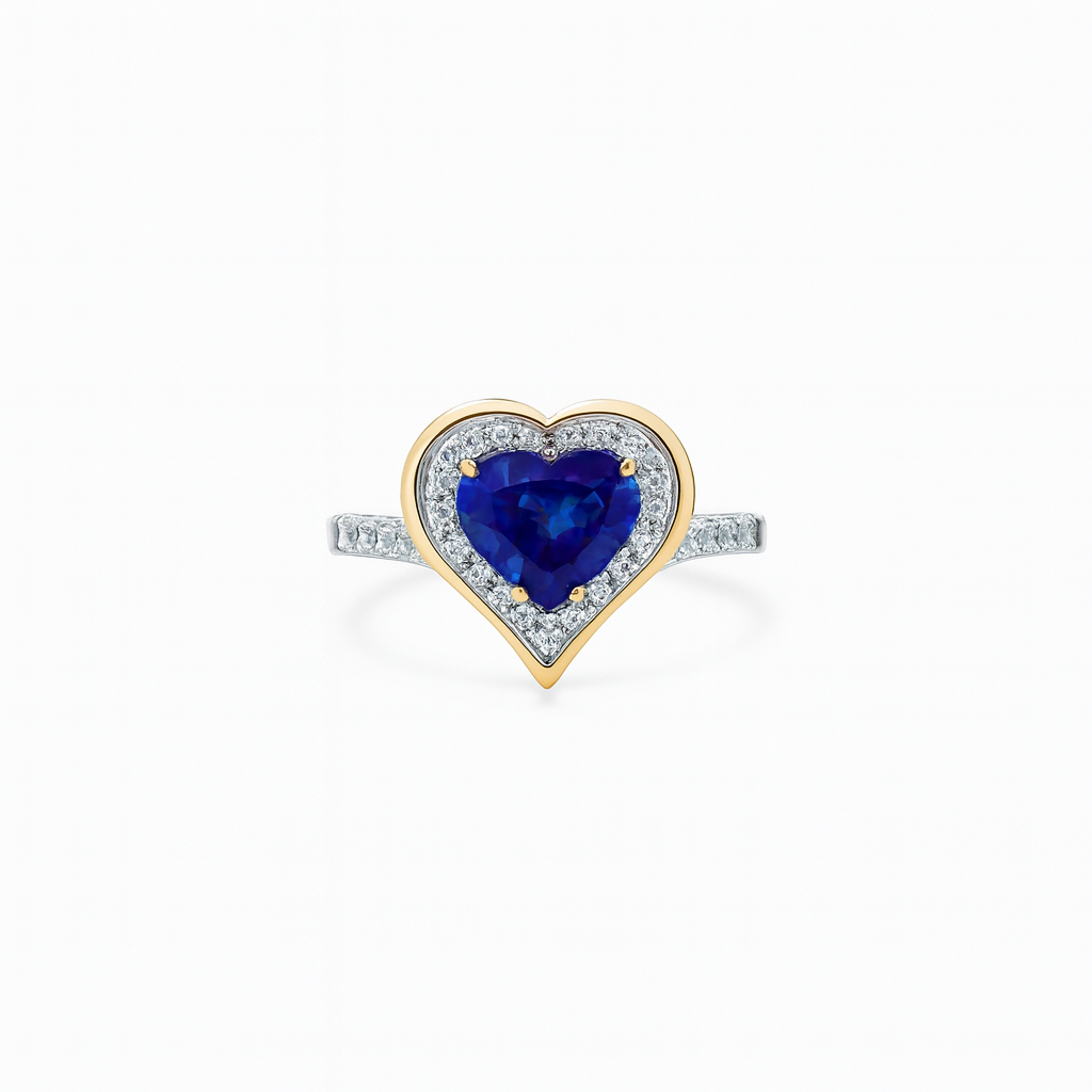 Sapphire Heart Ring