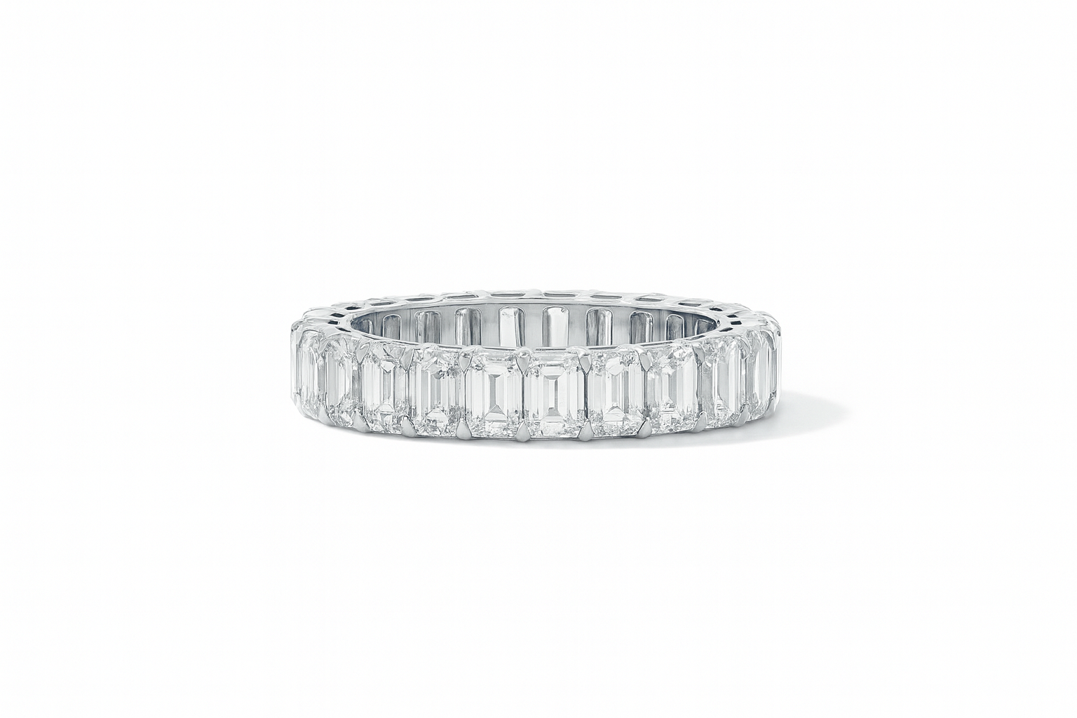 Emerald Cut Eternity Lab Diamond Band