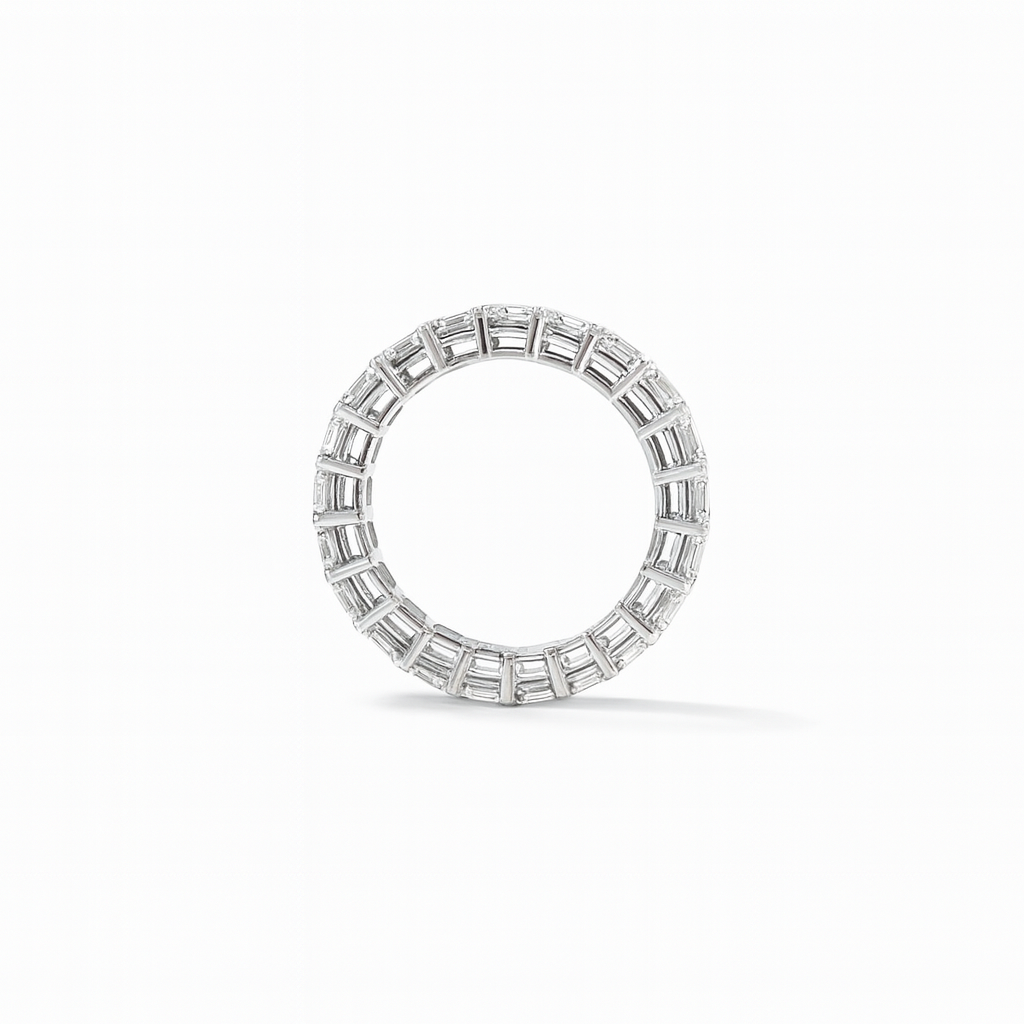 Emerald Cut Eternity Lab Diamond Band