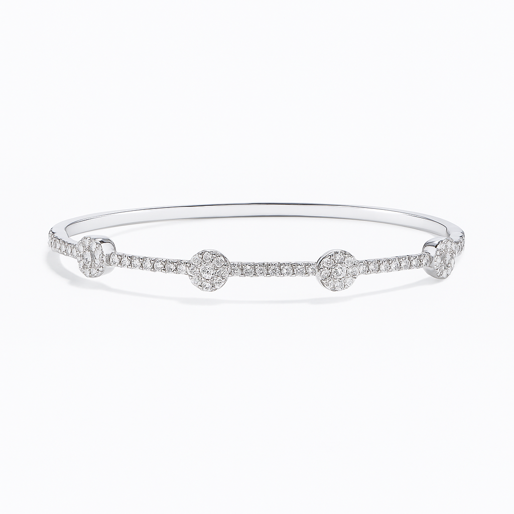 White Gold Diamond Bangle
