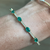 White Gold Emerald Bangle