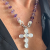 Amethyst Rosary Style Necklace