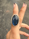 Labradorite and Diamond RIng