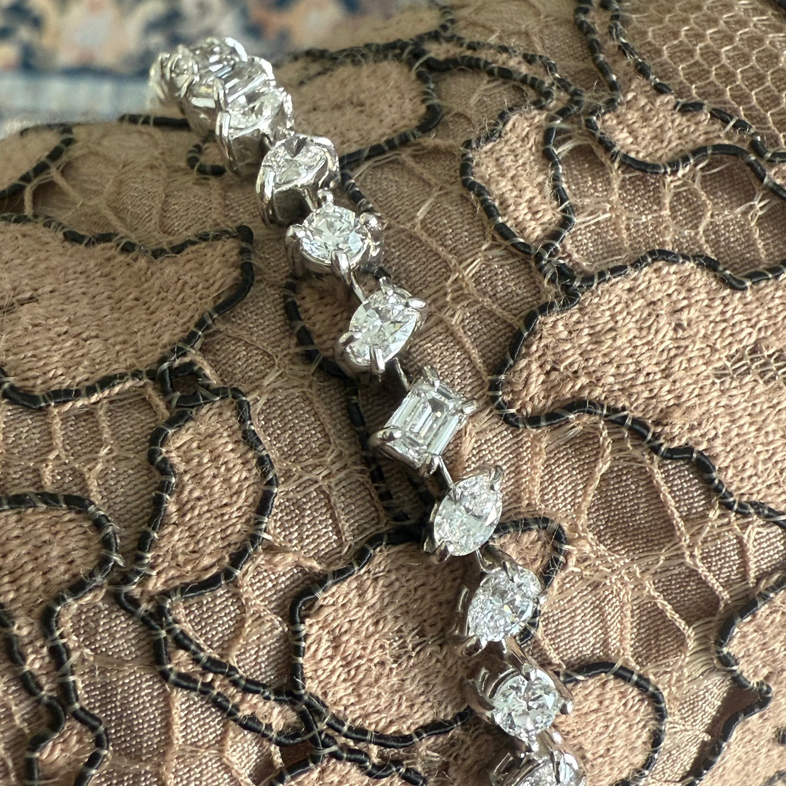 Multi Cut Diamond Tennis Bracelet