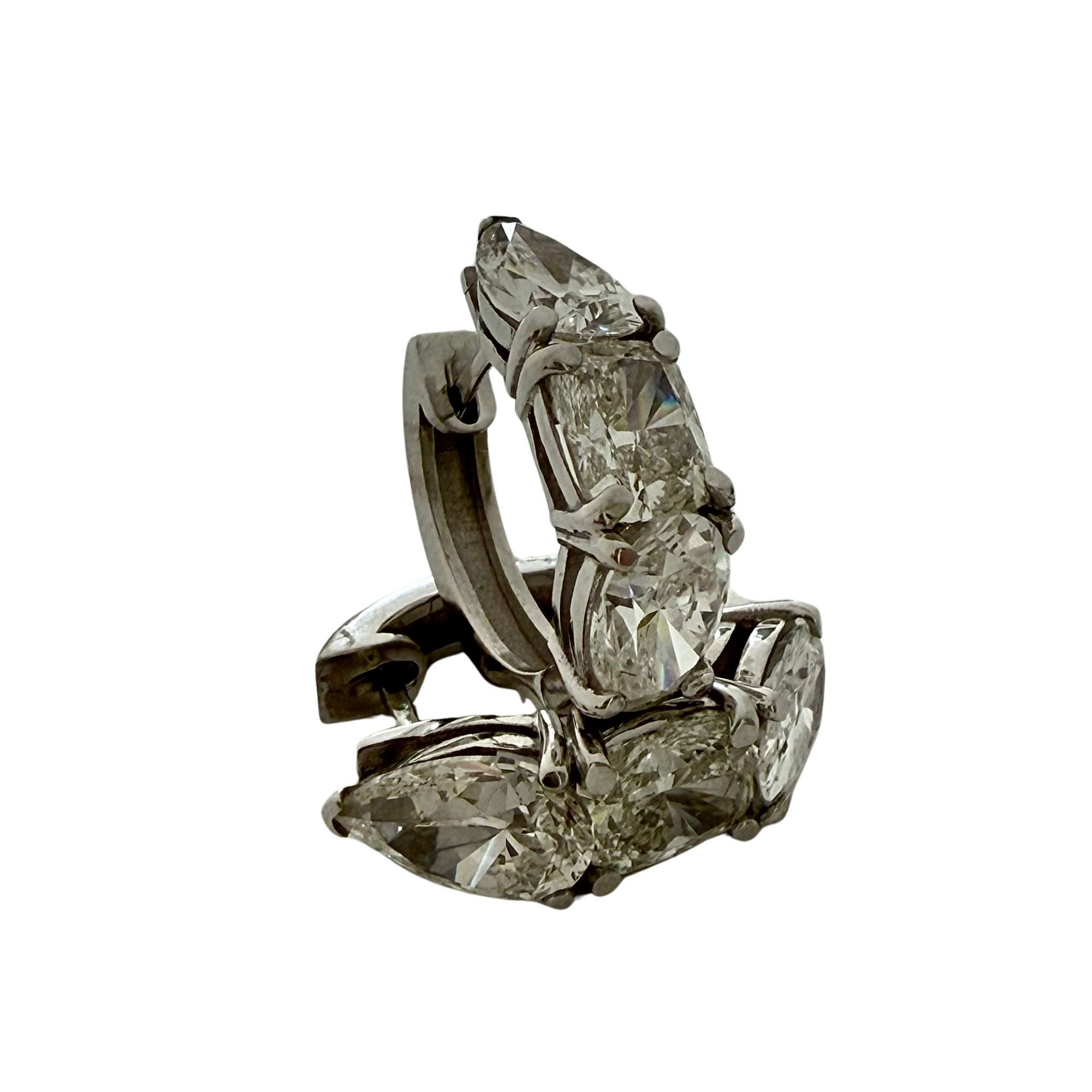 Luxe Lab Diamond Huggies – Pear, Cushion &amp; Oval (6.81 CTW)