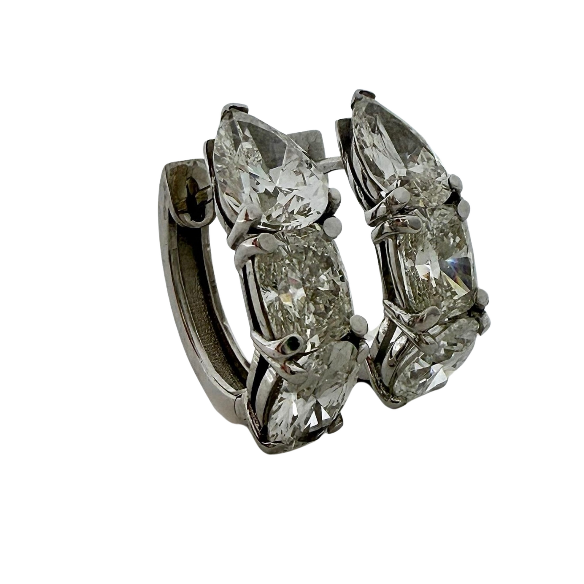 Luxe Lab Diamond Huggies – Pear, Cushion &amp; Oval (6.81 CTW)