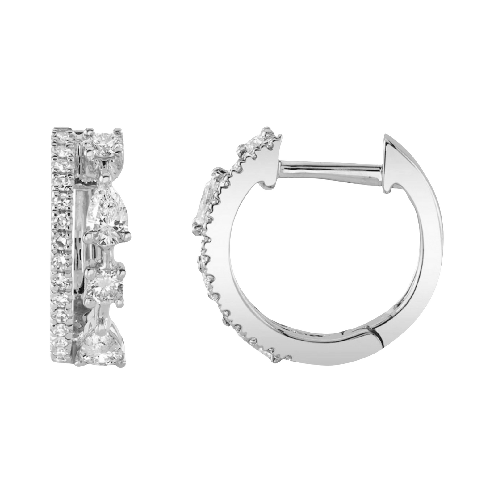 Fancy Shape Diamond Huggies