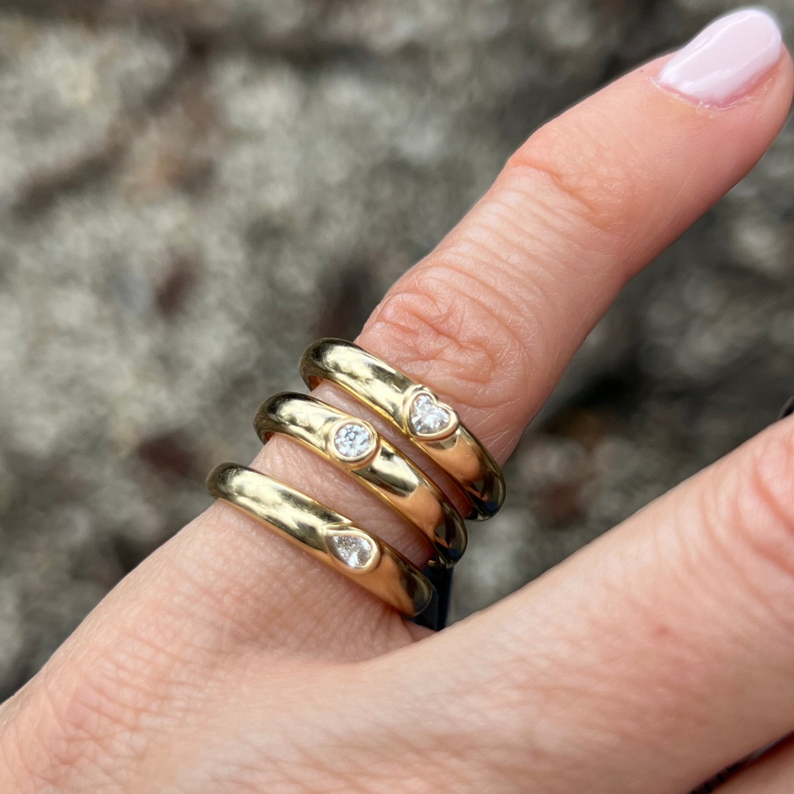 Gipsy Set Pear Shape Diamond Ring