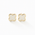 Mother of Pearl Clover Earrings 14K