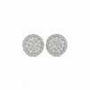 Pave Diamond Circle Earrings 14K