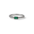 Emerald & Diamond Ring in 14K White Gold