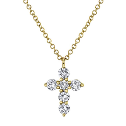 14K Gold Diamond Cross .50 ct